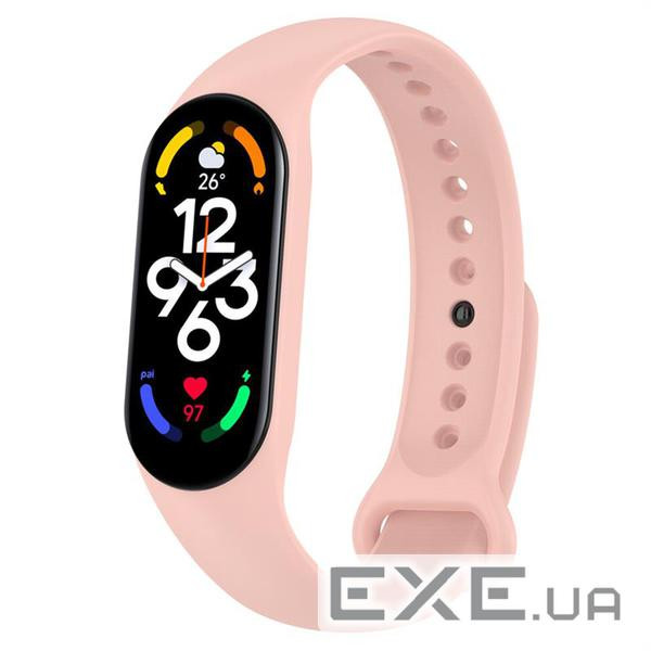 Силіконовий ремінець BeCover для Xiaomi Mi Smart Band 7 Pink (707483)