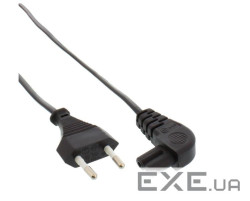 Кабель живлення пристроїв IEC(EuroPlug)-(C7)Euro8 M/M 1.0m,180ё/90ёвбік 2x0.75mm,чорний (77.X1.6651 (77.X1.6651