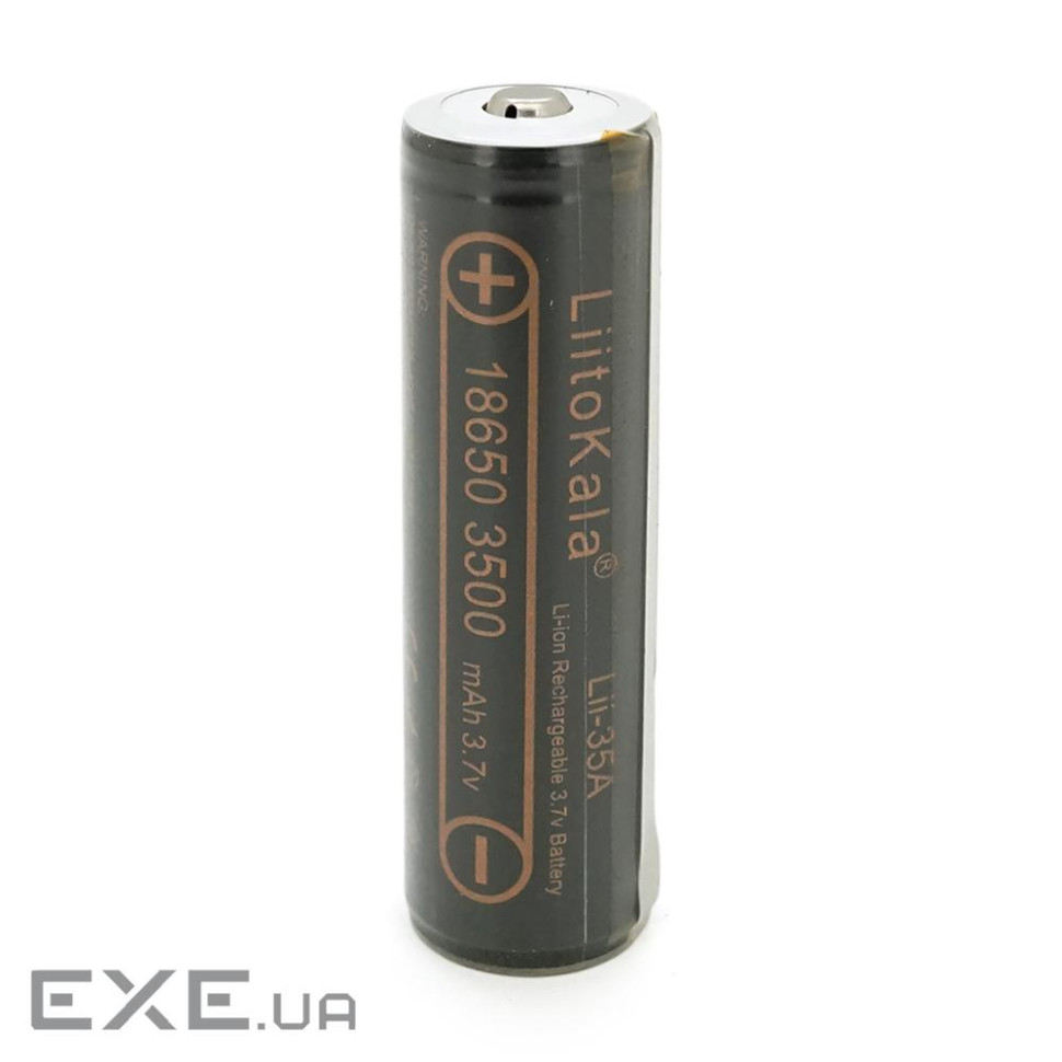 Акумулятор 18650 Li-Ion LiitoKala Lii-35A-PCB, Protected, 3500mAh (3300-3500mAh), 3.7V (2.75-4.2V),