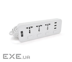 Фільтр мережевий 2 м, Voltronic ТВ-Т14, 3 розетки + 3 USB, 2 м