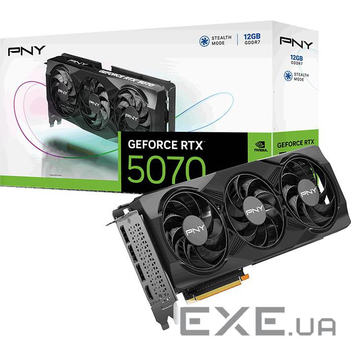 Відеокарта PNY GeForce RTX 5070 Triple Fan (VCG507012TFXPB1-O) (VCG507012TFXXPB1-O)