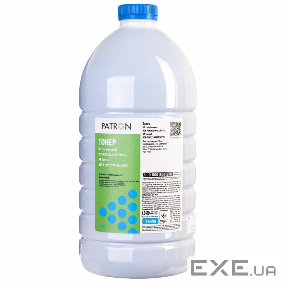 Тонер HP CLJ CP1025/CP1215/M252/M452/M552/5500 CYAN Patron (PN-HCS-P-C-1)