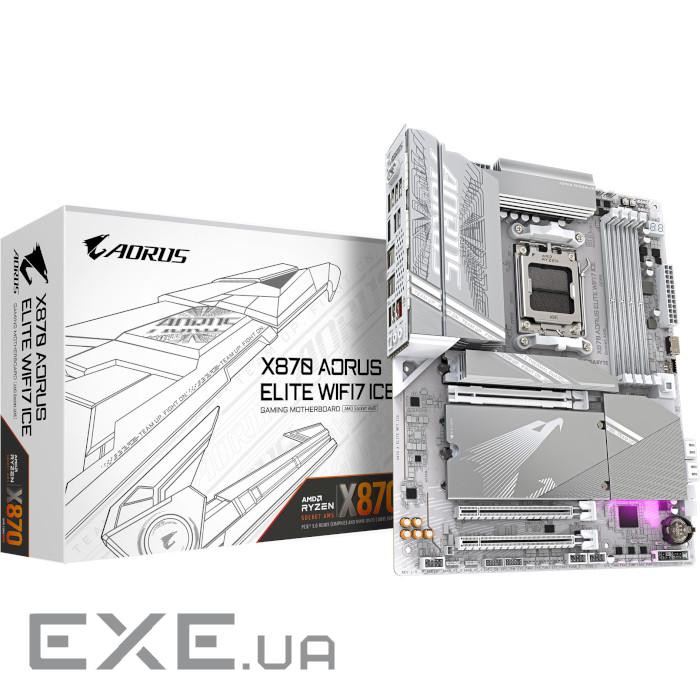 Материнська плата AORUS X870 Elite WiFi7 Ice (,X870 AORUS ELITE WIFI7 ICE)
