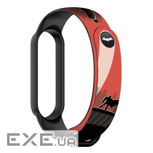 Ремінець для фітнес браслета Armorstandart Superhero для Xiaomi Mi Band 7/6/5 Bat siluet B (ARM59264)