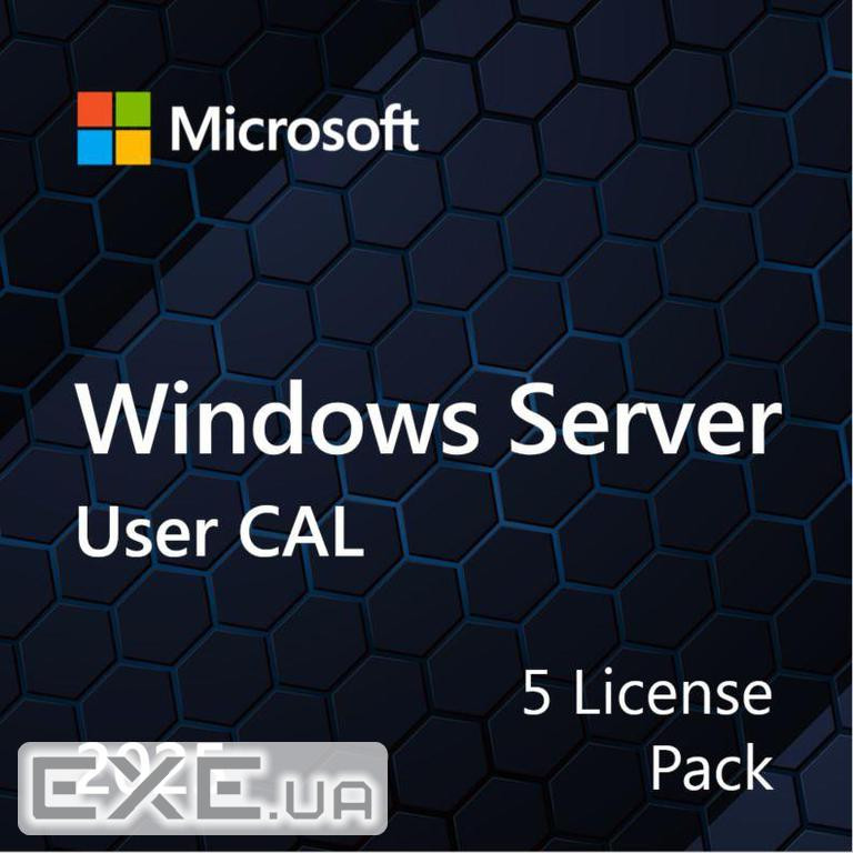 ПЗ для сервера Microsoft Windows Server 2025 CAL 5 User англ, ОЕМ без носія (EP2-25279)