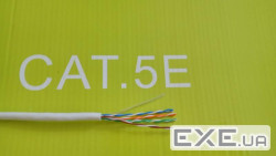Кабель UTP кат.5е, PVC, 4 пари, 24AWG, 305м, білий KDUT8001