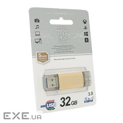 Флеш-накопичувач T&G 009 Star A, USB 3.0+Type-C, 32GB, Metal, Bli (T& (T& (T&G 009 Star A3 / 32)