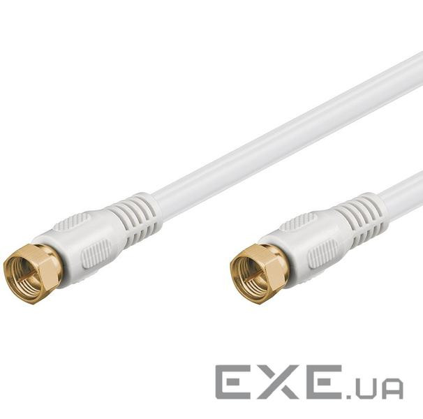 Кабель антенний RF:F M/M 5.0m,75 Ohm 2xShielded D=5.3mm Gold,білий (75.06.7293-30) (75.06.7293-30)