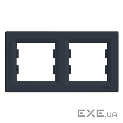 Рамка 2-м, гориз., антрацит , Asfora (EPH5800271)