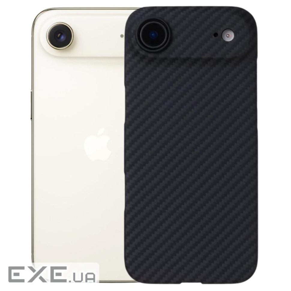 Чохол до мобільного телефона BeCover FIBRA Carbonite MagSafe Apple iPhone 17 Air Black (715407)