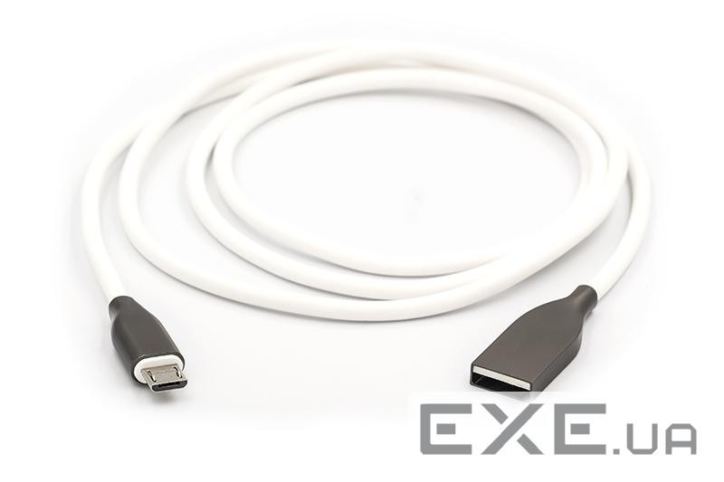 Дата кабель USB 2.0 AM to Micro 5P 1.0m white PowerPlant (CA910700)