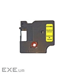 Стрічка для принтера етикеток UKRMARK RL-D-Ny-46410-BK/YE нейлонова стрічка. для DYMO серії D (CD46410)