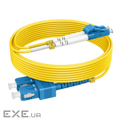 Патчкорд SC/UPC-LC/UPC SM 2м Duplex Slim,2.0мм (UPC-2SCLC(SM)D(LW)S)