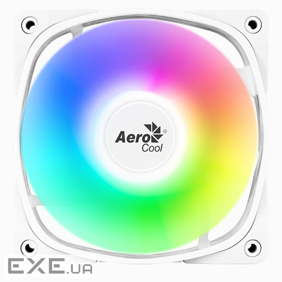 Вентилятор AeroCool Frame X 12 PWM ARGB White (ACF3-FM11217.21), 120х120х25 мм, PWM 4pin + ARGB 5V 3