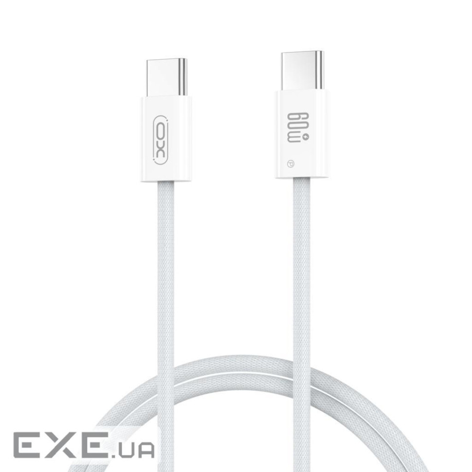 Дата кабель USB-C to USB-C 1.0m 60W white XO (CB-Q73CC)