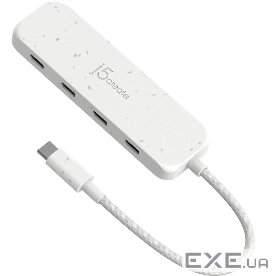 Хаб J5create JCH345EW-N USB-C на 4 USB-С, Білий