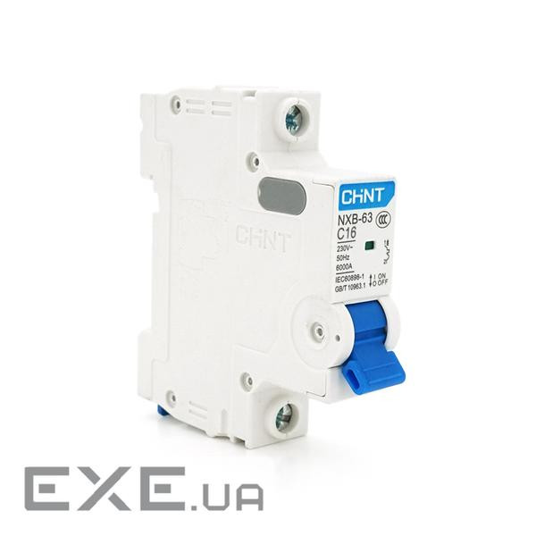 Автоматичний вимикач CHNT NXB-63 1P C16, 16A (NXB-63-1P-C16)