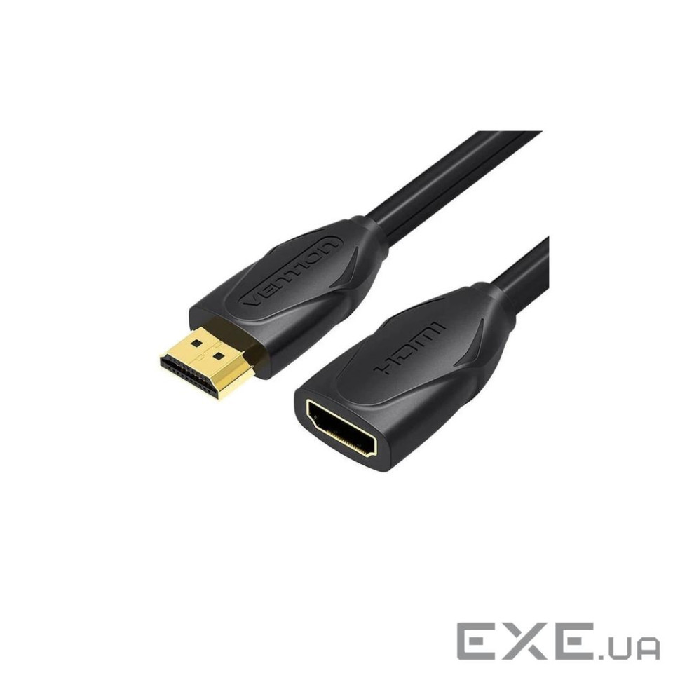 Кабель мультимедійний HDMI M to HDMI F 0.5m 4K60Hz black Vention (VAA-B06-B050)