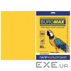 Buromax A paper 4, 80g, INTENSIVE yellow, 50sh (BM.2721350-08)