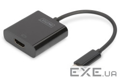 Перехідник USB-C to HDMI UHD 4K, M/F, 0.15 m Digitus (DA-70852)