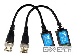 Перехідник відео Terminal block-BNC/75ohm,Video balun балун 1080p/5MP пара,чорний (84.00.7003-1) (84.00.7003-1)