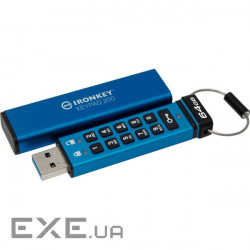 Flash drive KINGSTON IronKey Keypad 200 64GB Blue (IKKP200/64GB)