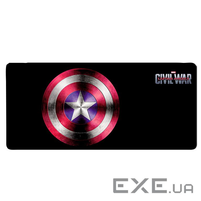 Коврик 300*800 тканинний Captain America з боковою прошивкою, толщина 3 мм, Пакет (MA114)