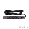 Мережевий фільтр PowerPlant 10м, 3x0.75мм2, 6 розеток, 1xUSB, 2xType-C, євро, 100% мідь(Y (EX610693)