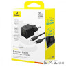 Зарядний пристрій Baseus 1xUSB-C 20W + 1xUSB white + cable USB-C to USB-C 60W 1.0m (P10111608213-01)