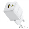 Зарядний пристрій Baseus 1xUSB-C 20W + 1xUSB white + cable USB-C to USB-C 60W 1.0m (P10111608213-01)