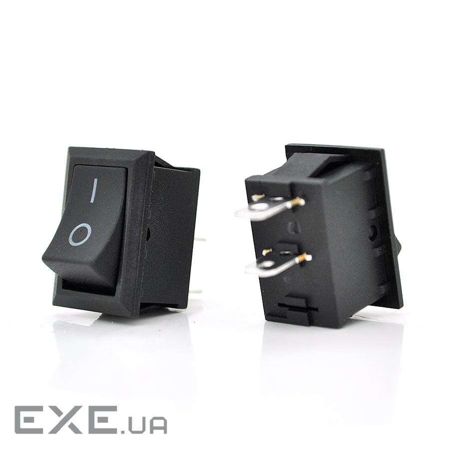 Перемикач ON-OFF KCD1-101, 250VAC / 6A, 2 контакти, Black, Q200 (KCD1-101 6A)