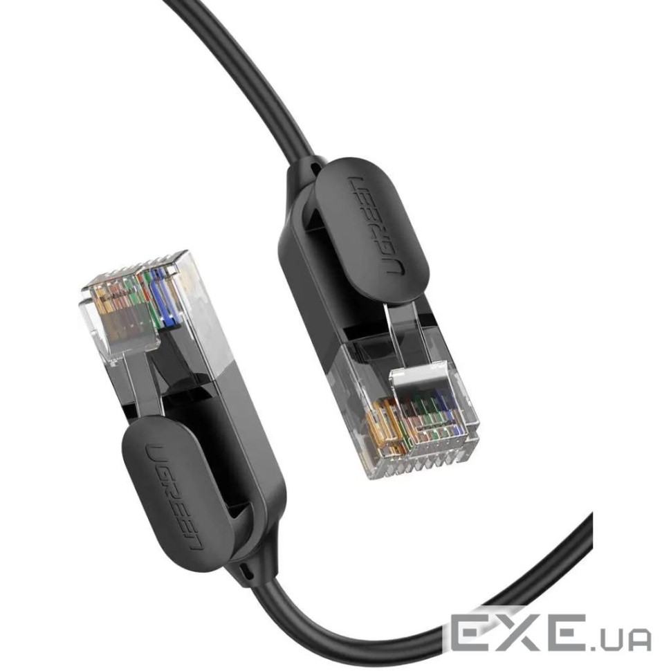 Патч-корд 0.5м, UTP cat 6 RJ-45 COPPER black Ugreen (U_70331)
