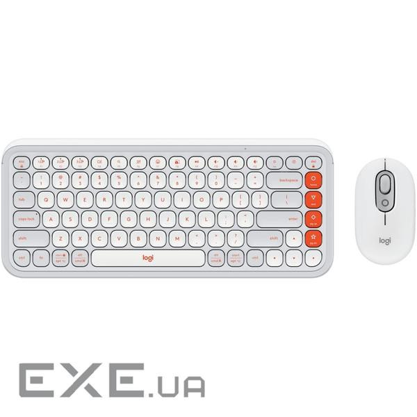 Комплект (клавіатура, миша) бездротовий Logitech Pop Icon Combo Off White (920-013141)