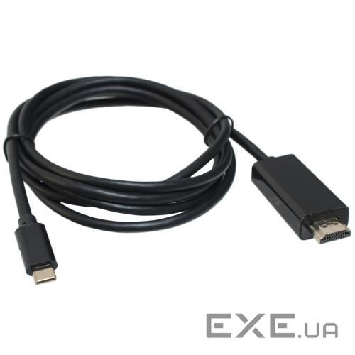 Кабель мультимедійний USB-C to HDMI M 1.8m black Patron (CAB-PN-TYPC-HDMI-1.8)