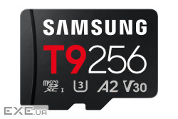 Карта пам"яті SAMSUNG MICRO SDXC T9 256GB, U3, V30, A2 до 200 Мб/с (MB-MH256T/WW)