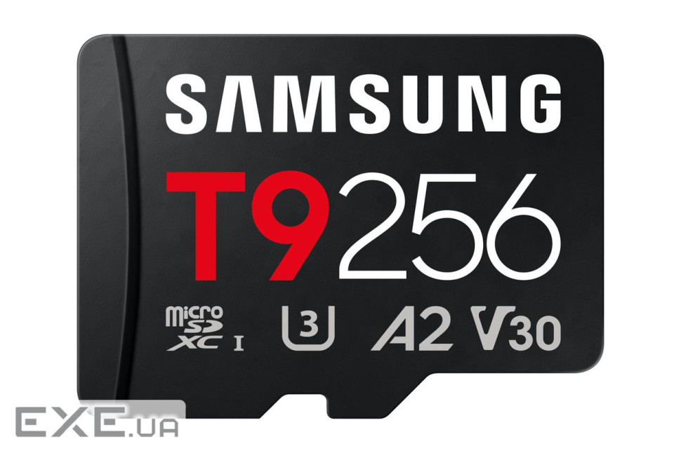 Карта пам"яті SAMSUNG MICRO SDXC T9 256GB, U3, V30, A2 до 200 Мб/с (MB-MH256T/WW)
