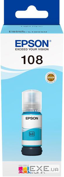 Контейнер з чорнилом Epson 108 EcoTank L8050/L18050 light cyan (C13T09C54A)