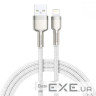 Дата кабель USB 2.0 AM to Lightning 1.0m Cafule Series Metal 2.4A White Baseus (CALJK-A02)
