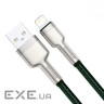 Дата кабель USB 2.0 AM to Lightning 1.0m Cafule Series Metal 2.4A White Baseus (CALJK-A02)
