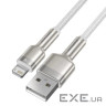 Дата кабель USB 2.0 AM to Lightning 1.0m Cafule Series Metal 2.4A White Baseus (CALJK-A02)