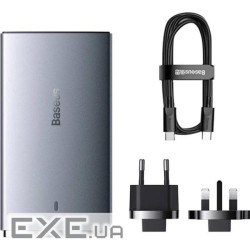Зарядний пристрій BASEUS GaN5 Pro Ultra-Slim Fast Charger C+U 65W Overseas Edition Gr (CCGP150113)
