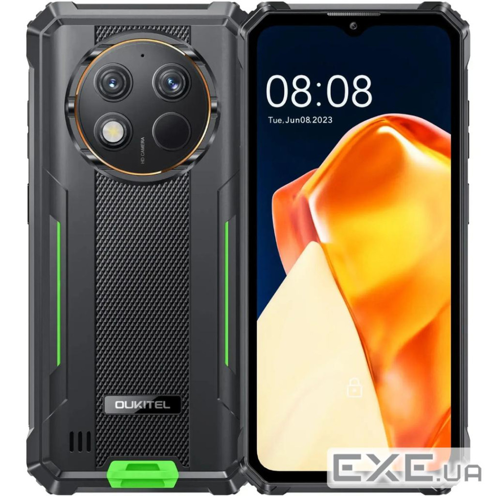 Смартфон Oukitel G1 6.5"HD+ /6GB/256GB/ T606 /10600mAh /48+5Мп/ IP69K /NFC Green (G1_GN)