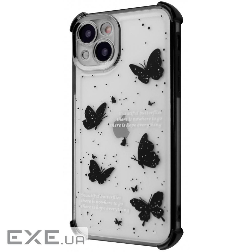 Чехол WAVE Winkie iPhone 13 black/butterfly (64115 black/butterfly) (64115  (64115  black/butterfly)