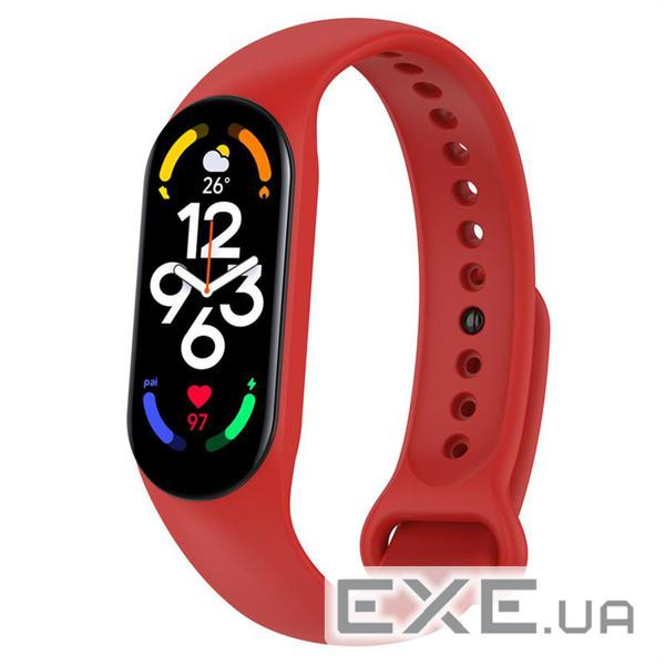 Силіконовий ремінець BeCover для Xiaomi Mi Smart Band 7 Red (707485)