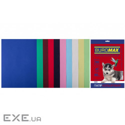 Папір Buromax А4, 80g, DARK+PASTEL, 10colors, 50sh (BM.27211150-99)