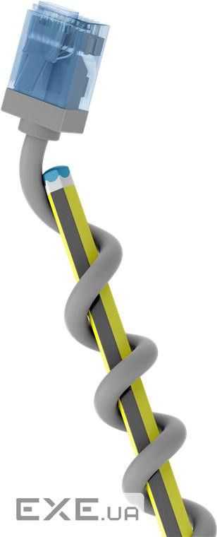 Патч-корд неекранований RJ45 UTP6a 0.25m,patch Slim U-Flexi LSOH PoE+ Cu,сірий (75.07.4220-1) (75.07.4220-1)