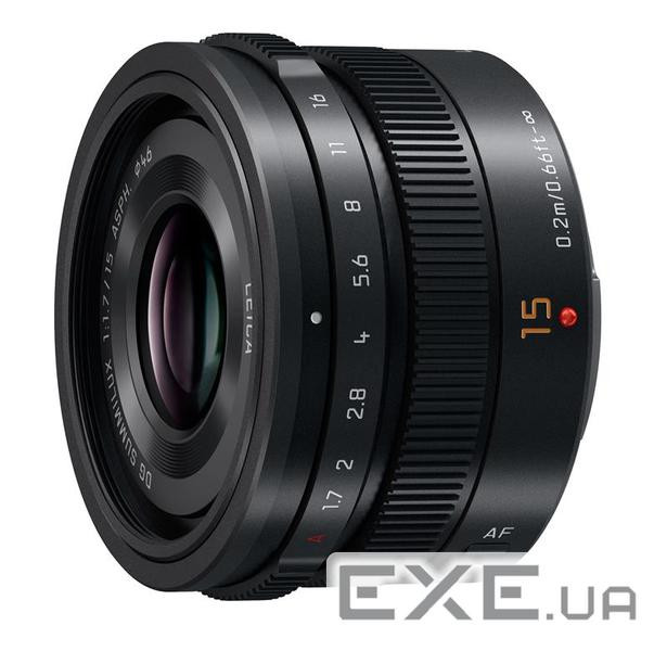 Об`єктив Panasonic Micro 4/3 Lens 15mm f/1.7 ASPH Black (H-X015E9-K) Panasonic Micro 4/3 Lens 15mm f/1.7 ASPH Black (H-X