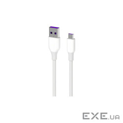 Дата кабель USB 2.0 AM to Micro 5P 1.0m Glow white 2E (2E-CCAM-WH_)