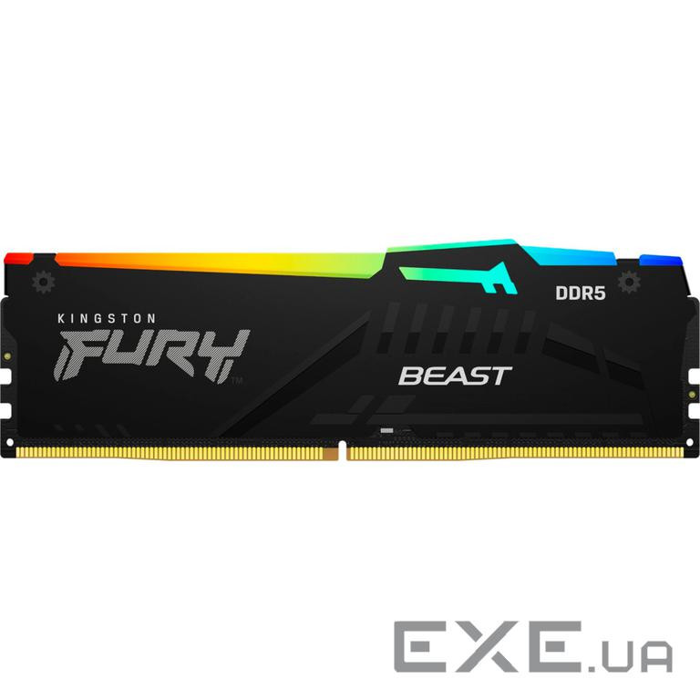 Модуль пам'яті KINGSTON FURY Beast RGB EXPO Black DDR5 6000MHz 16GB (KF560C36BBE2A-16)