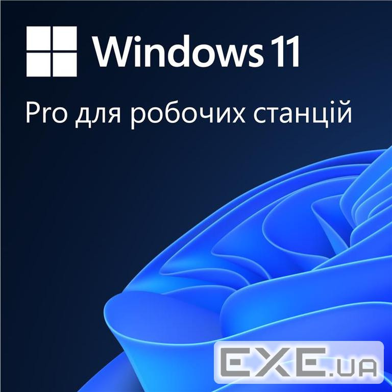 Операційна система Microsoft Windows 11 Pro для робочих станцій, укр, ОЕМ, на DVD носії (HZV-00130)